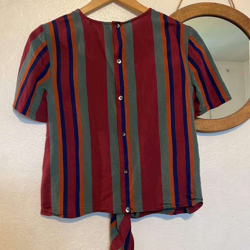 madewell striped front tie top - Picture 2 of 2